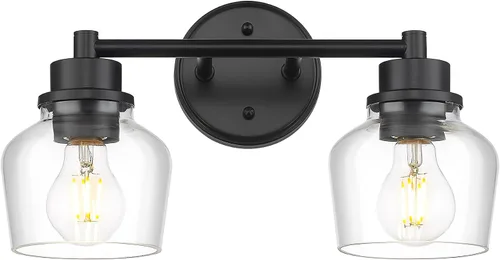 Vista 15 de Lámpara de tocador dorada Emak con pantalla de vidrio lechoso, accesorios modernos de iluminación de baño sobre espejo, 3 luces de tocador de baño