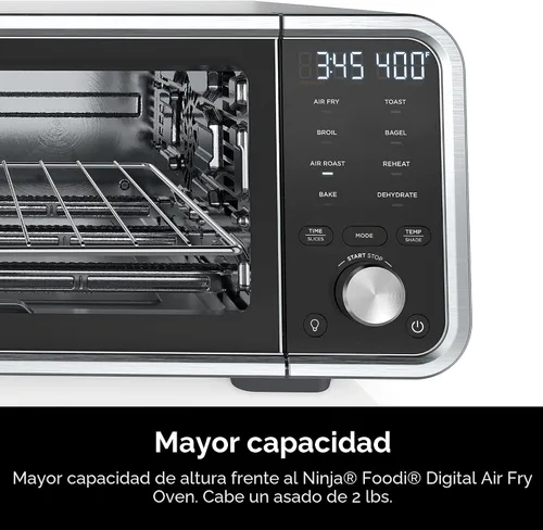 Vista 6 de Ninja SP201/FT205CO Digital Air Fry Pro Horno de encimera 8 en 1 con altura extendida, capacidad XL, cesta con apertura hacia arriba y hacia afuera