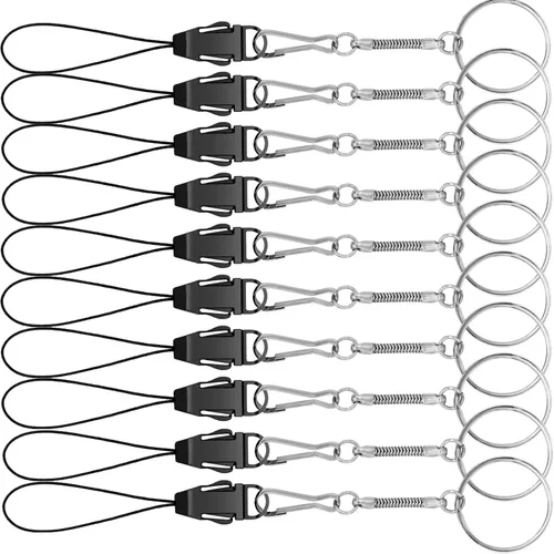 Vista 6 de YOUOWO 10 cordones desmontables con hebilla de plástico Ligero, para USB, teléfono, llaves, etc