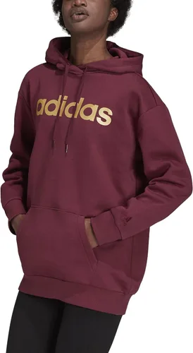 Vista 2 de adidas Sudaderas con capucha de forro polar extragrande Essentials para mujer