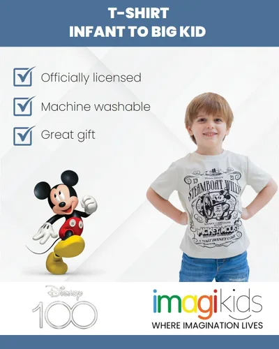 Vista 3 de Disney D100 Mickey Mouse Sully Mike Winnie The Pooh - Camiseta de bebé a niño grande