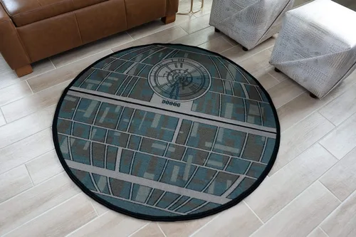 Vista 6 de Ukonic Star Wars Galactic Empire Death Star - Alfombra redonda de 52 pulgadas