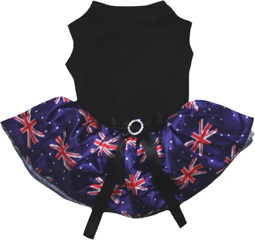 Vista 2 de Petitebella National Theme - Vestido liso para cachorros (Argentina-1, X-S)