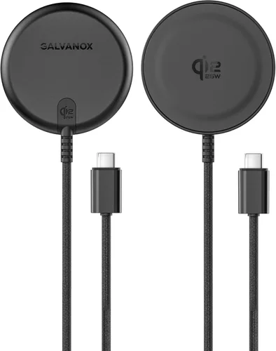 Vista 5 de Galvanox Qi2.2 - Cargador inalámbrico magnético de 25 W certificado para Samsung (paquete de 2), carga rápida 2.0 para modelos Galaxy S25, S26