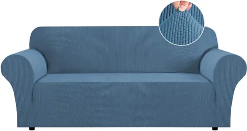 Vista 31 de Funda para futón Flamingo P de gran elasticidad sin brazos - Funda para sofá futón de tamaño completo y queen, de jacquard suave y grueso
