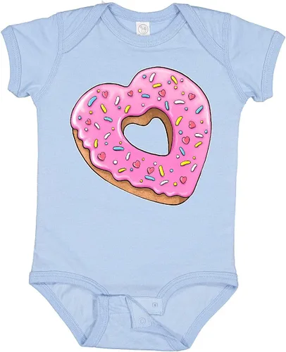 Vista 8 de inktastic Body de bebé con forma de corazón con glaseado rosa y chispas
