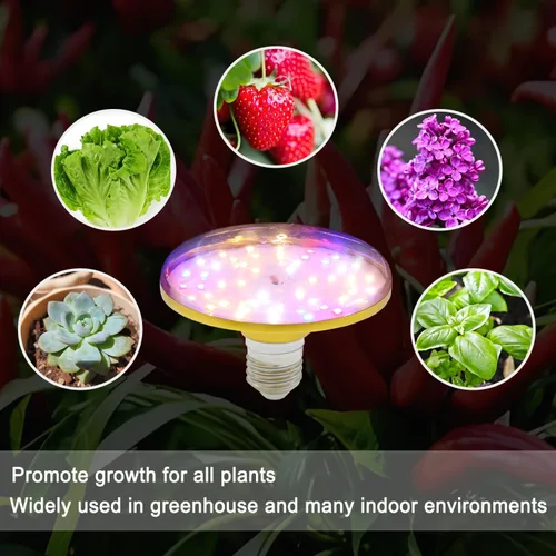 Vista 7 de Luces LED de cultivo para plantas de interior, lámpara de cultivo de plantas de espectro completo, E26/E27 10W luz de crecimiento, luz