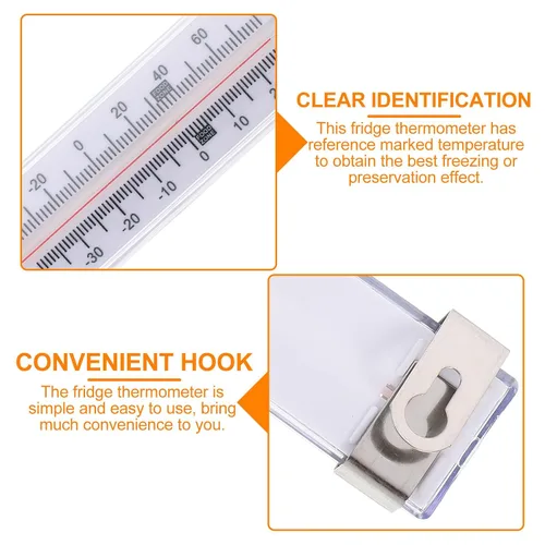 Vista 3 de Totority 6pcs High Precision Professional Refrigerator Thermometers, Analog Fridge Temperature Gauge Meters for Freezer and Supermarket Use