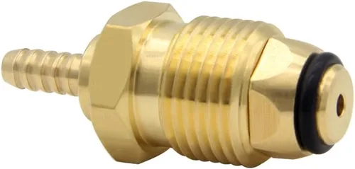Vista 5 de Adaptador de montaje de gas propano POL de nariz suave Hooshing con lengüeta de manguera de 1/4