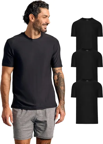 Vista 33 de True Classic Camisas de entrenamiento para hombre: camiseta muscular Negro