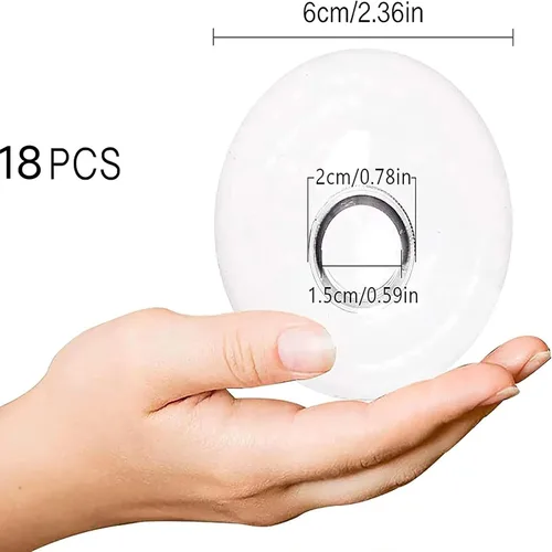 Vista 2 de 18 bolas decorativas recargables de plástico transparente, 2.36 pulgadas, accesorios de Navidad para decoración de casa, fiesta, boda, cumpleaños