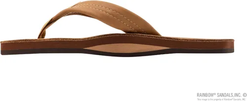 Vista 2 de Rainbow Sandals - Sandalias de cuero de primera calidad para mujer Cafe