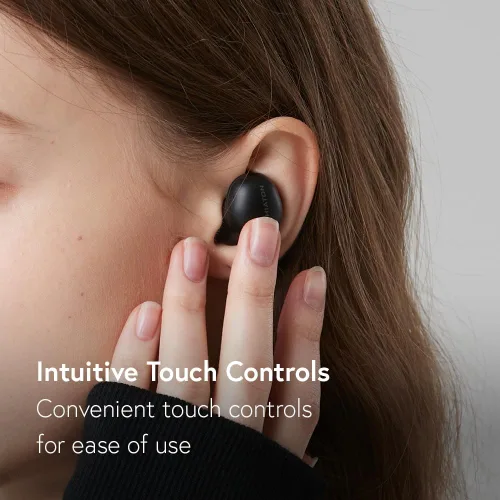 Vista 6 de Phiaton Bonobuds - Auriculares inalámbricos con cancelación de ruido, auriculares Bluetooth con control táctil. Batería de 20 horas y carga rápida