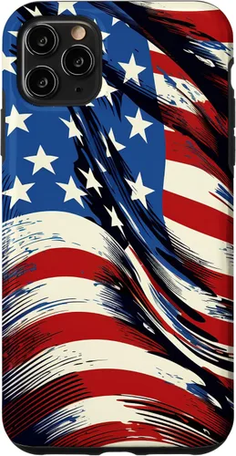 Vista 13 de iPhone 16 Cool USA Flag - Estados Unidos de América - Funda de diseño patriótico