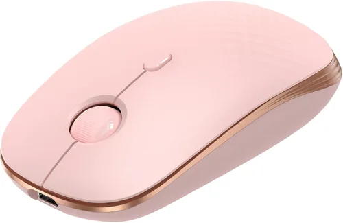 Vista 8 de TECKNET Ratón inalámbrico, recargable delgado, portátil, silencioso con receptor USB de 2.4 GHz, silencioso y ligero, batería de larga duración