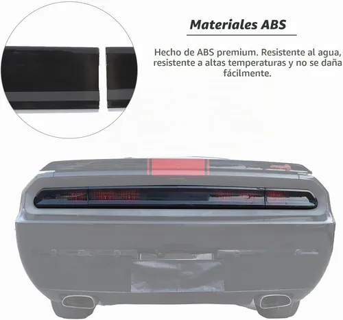 Vista 7 de Hoolcar Cubierta de la lámpara de la luz trasera, marco de guardia, decoración de marco de bisel, accesorios exteriores para Dodge Challenger