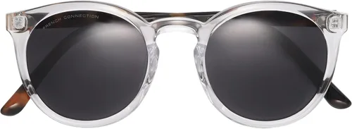 Vista 2 de French Connection Freya Round Cat Eye Sunglasses For Women, Crystal Olive, 51mm Lens Width