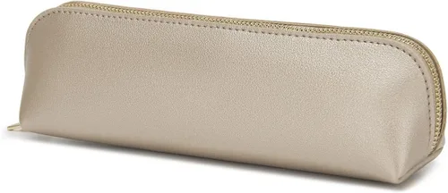 Vista 20 de Estuche para lápices de lona de algodón y bolsa de lápices multifuncional simple con cremallera Almacenamiento portátil (beige)