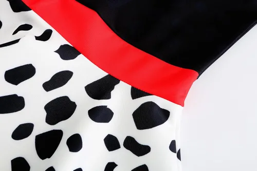 Vista 5 de Disfraz de Halloween de dálmata para niña, conjunto de vestido de lunares vintage para niñas