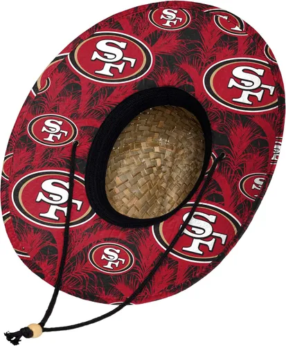 Vista 3 de FOCO - Sombrero de paja con logotipo de equipo universitario de NCAA y estampado floral para hombre