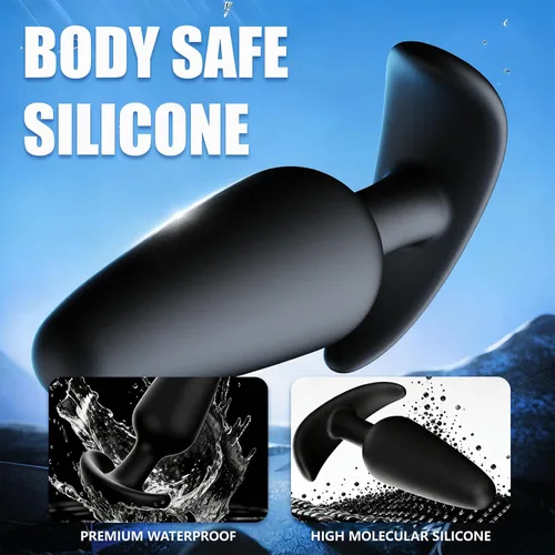 Vista 6 de Kit de entrenamiento de enchufe anal 5PCS silicona Butt Plug Set Negro