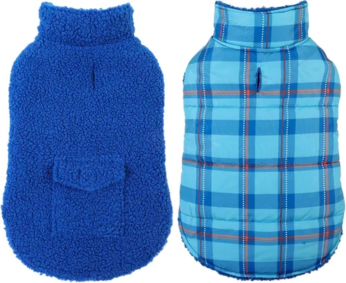 Vista 27 de ASENKU Dog Winter Coat, Reversible Dog Jacket for Small Medium Large Dogs Army Green