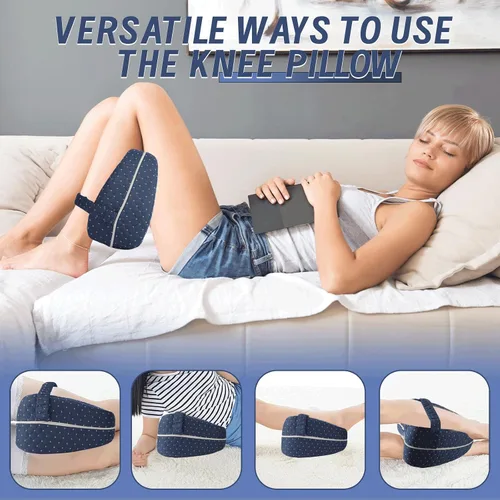 Vista 6 de Almohada de rodilla para dormir de lado, almohada ergonómica de piernas para dormir de lado, almohada de alivio del dolor de ciática para calmar