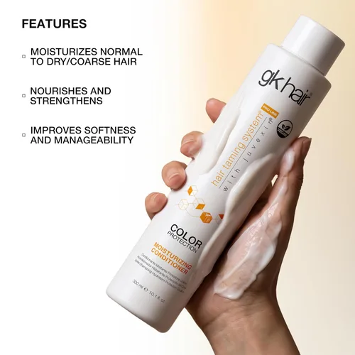 Vista 4 de GK HAIR Acondicionador hidratante de queratina global (10.1 fl oz/10.1 fl oz), protección del color hidratante, daño seco, rizado, encrespamiento