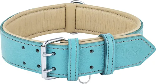 Vista 8 de Riparo Collar de perro de cuero ajustable – Collar de perro ancho resistente para perros pequeños, medianos, grandes y extra grandes con soporte Agua