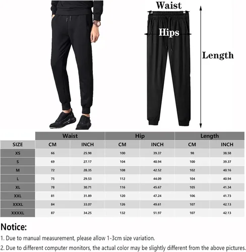 Vista 5 de Pantalones deportivos casuales de forro polar con forro polar térmico para hombre, pantalones deportivos cálidos de invierno, pantalones deportivos