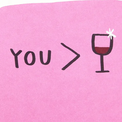 Vista 4 de Hallmark Good Mail - Paquete de 2 tarjetas de cumpleaños para mujer (vino y confeti)