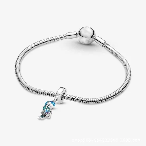 Vista 7 de 925 Sterling Silver Charms for Bracelets and Necklaces Flower Mouse Heart Travel Beads Family Tree Charms Jewelry Gift for Women Girls