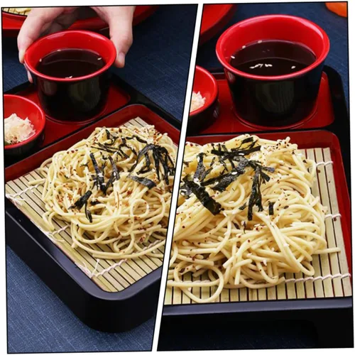 Vista 5 de 5 juegos de platos de fideos fríos japoneses, fuente de cocina, plato de sushi de estilo japonés, vajilla de cocina, recipiente de alimentos, plato
