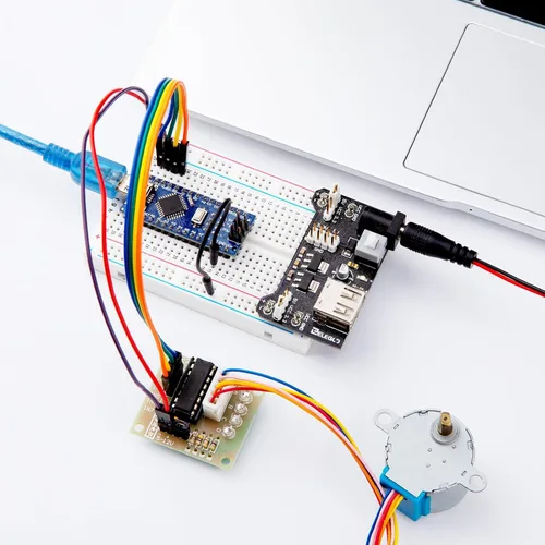 Vista 6 de ELEGOO Tableros Nano V3 con cables USB Mini-B, ATmega328P, CH340, paquete