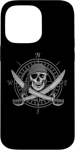 Vista 21 de Pirate Skull and Cutlasses Compass Distressed Case for iPhone 17