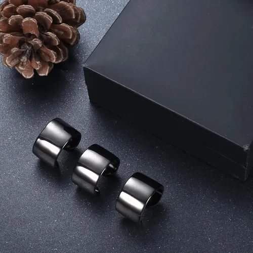 Vista 4 de JOERICA Juego de 3 anillos de banda ajustable para mujeres y hombres, anillos de nudillos planos, lisos, de banda ancha, Cobre, Zirconia cúbica