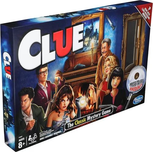 Vista 2 de Hasbro Gaming Juego Clue, Juego de Mesa de Misterio, 2-6 Jugadores, 8+ Años (Exclusivo de Amazon)