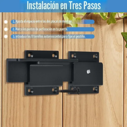 Vista 6 de Cerradura al aire libre del pestillo de la puerta de 7" para la cerca de madera con el agujero del cand