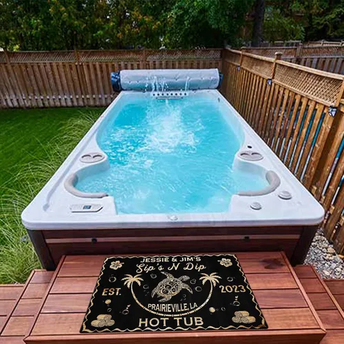 Vista 5 de V VIBEPY Decoración personalizada de neón para bañera de hidromasaje, decoración de baño, felpudo de granja, regalo para la familia (01) - 16 x 24
