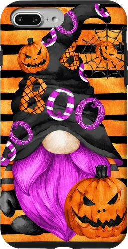 Vista 12 de iPhone 16 Halloween Gnome With Purple Beard Women Pumpkin Witchy Boo Case