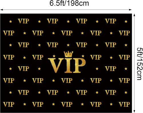 Vista 2 de VitalCozy 6.5 x 5 pies telón de fondo VIP para fotografía alfombra roja evento película premio telón de fondo corona estrella negro telón de fondo