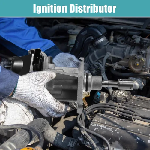 Vista 3 de X AUTOHAUX Distribuidor de encendido de reemplazo para Nissan D21 Hardbody Pickup 1996-1997 22100-1S701 22100-1S702 22100-1S703 con tapa y rotor