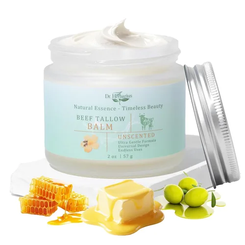 Vista 8 de Sarga de ternera para la piel: hidratante facial de sarga batida para calmar y calmar la noche, 100% orgánico, puro natural, textura crema hecha a