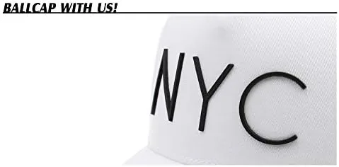 Vista 4 de Flipper Minimal NYC Logo New York City 5 paneles Gorra de béisbol ajustable de algodón para hombres y mujeres