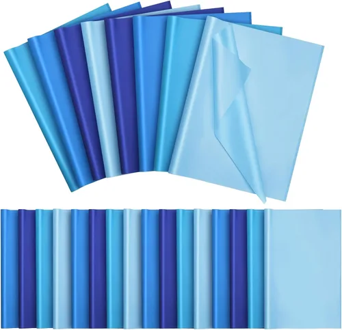 Vista 20 de Qilery - 500 hojas de papel de seda negro a granel para bolsas de regalo de 15 x 20 pulgadas, sin ácidos, para regreso a clases, papel de regalo