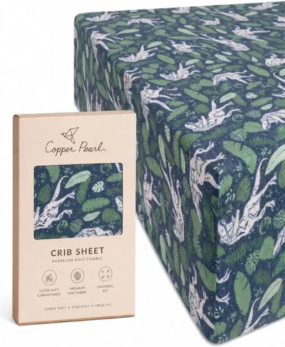 Vista 91 de Copper Pearl: Sábanas de punto prémium para cuna de bebé para niños y niñas, transpirables y suaves, sábanas ajustables para colchones estándar