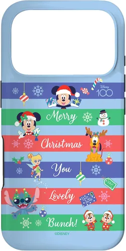 Vista 30 de Funda para iPhone 16 Disney 100 Mickey & Friends Merry Christmas You Lovely Bunch