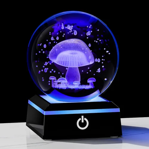 Vista 13 de Qianwei Regalos de mariposa para mujeres con bola de cristal 3D de 3.14" - 80mm, figuras de animales de cristal con láser, estatuas para decoración