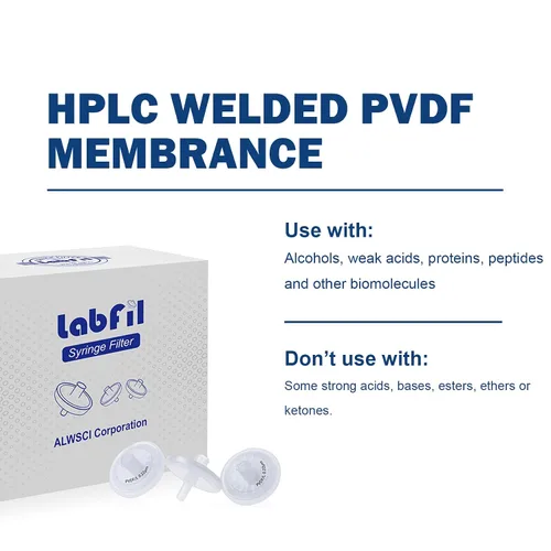 Vista 7 de Filtros de jeringa PVDF Membrana hidrofóbica de 0.984 in de diámetro 0,22 um Filtración de tamaño de poro para Scientic Lab Paquete de 20