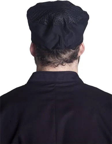 Vista 3 de Fiumara Appare L - Gorra de calavera ventilada con parte trasera elástica y parte superior de malla, gorro de chef para adultos, talla única